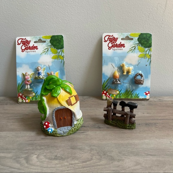 fairy garden Other - Fairy Garden Set with Yellow House NWT